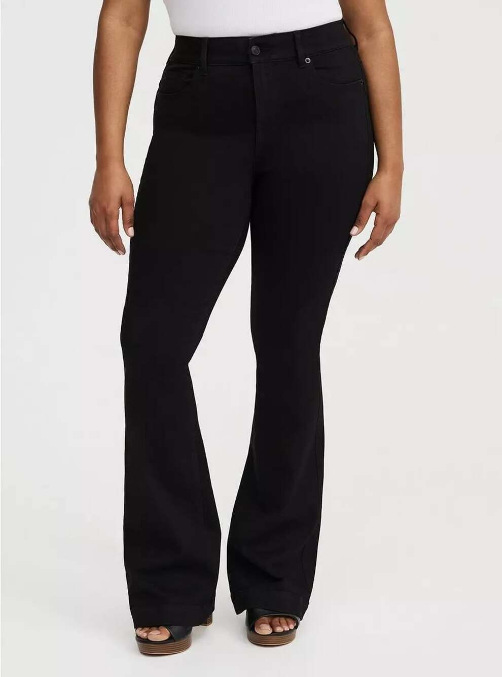 Torrid Bombshell Flare Super Soft Plus Size 18S Black High-Rise Denim Jeans